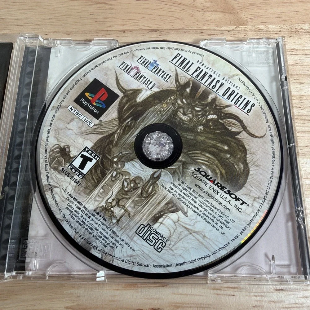 Final Fantasy Origins (PlayStation 1 PS1, 2003) Black Label CIB Complete